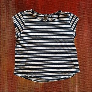 NAUTICA Women’s Keyhole Striped Tee